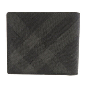 Burberry Check Wallet Bifold Leather